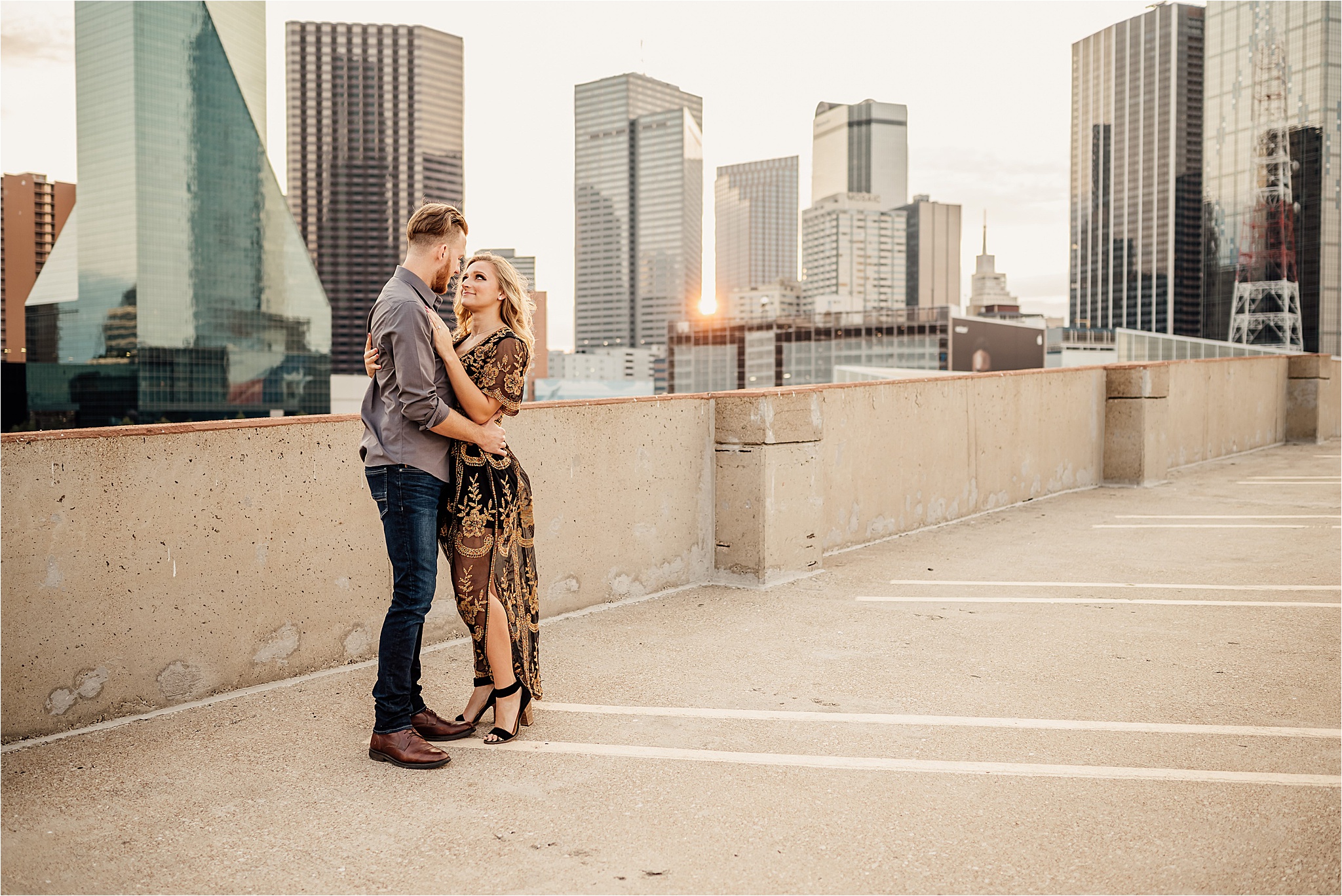 Dallas Rooftop engagement session