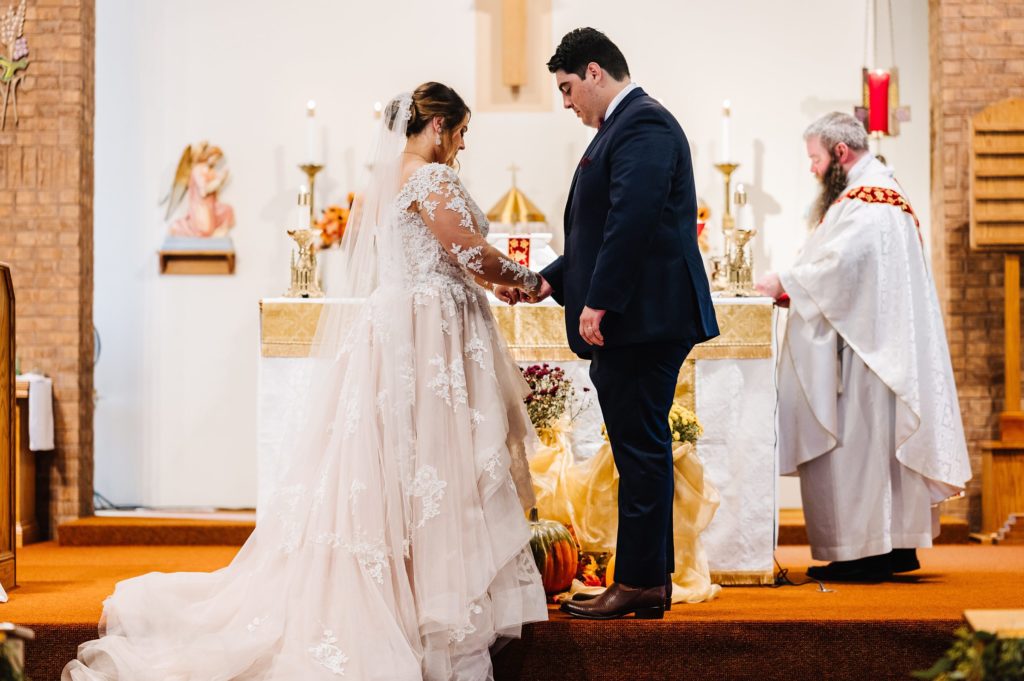 Catholic wedding ceremony at st Thomas Philo