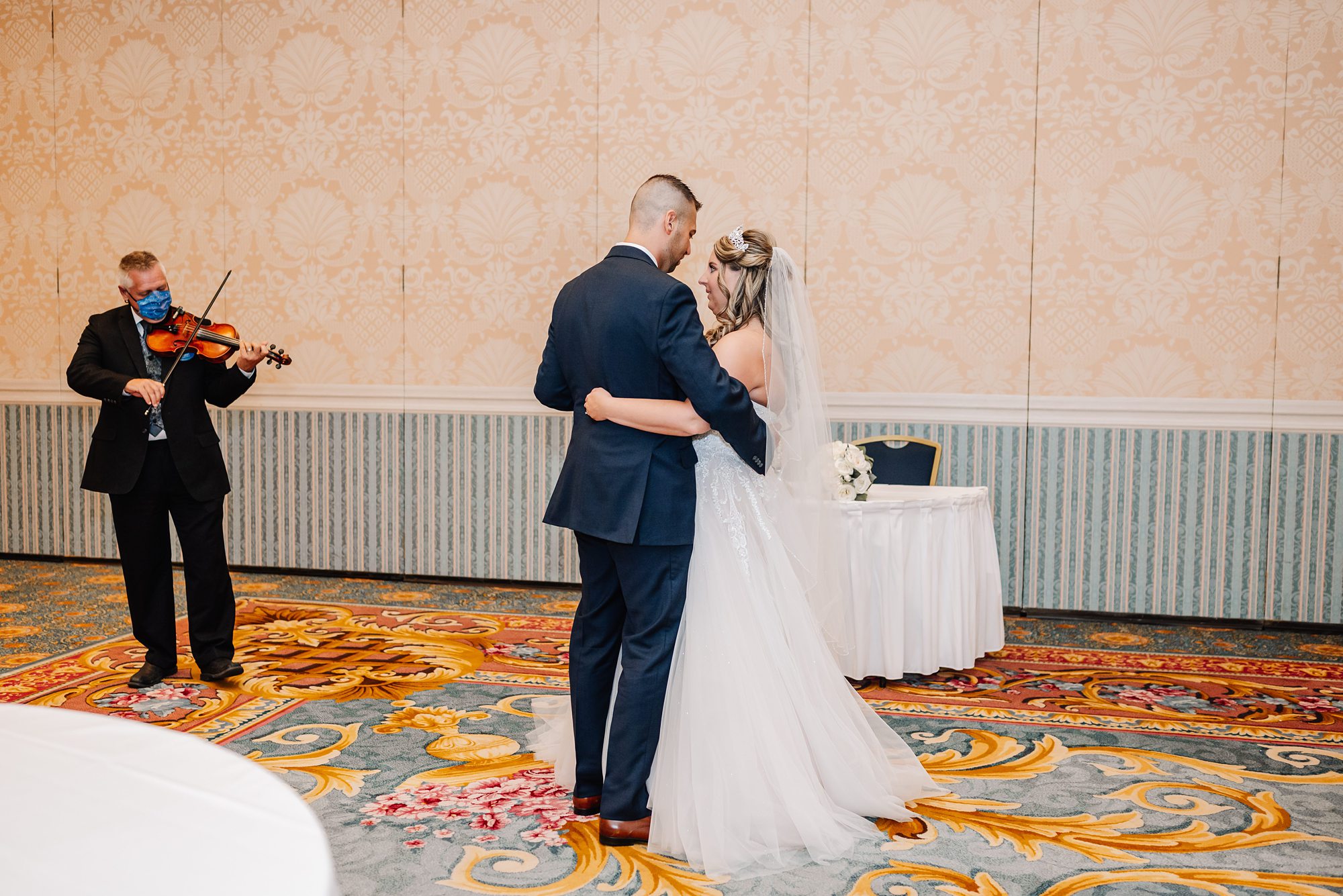 bride and groom share first dance at disney grand Floridian wedding