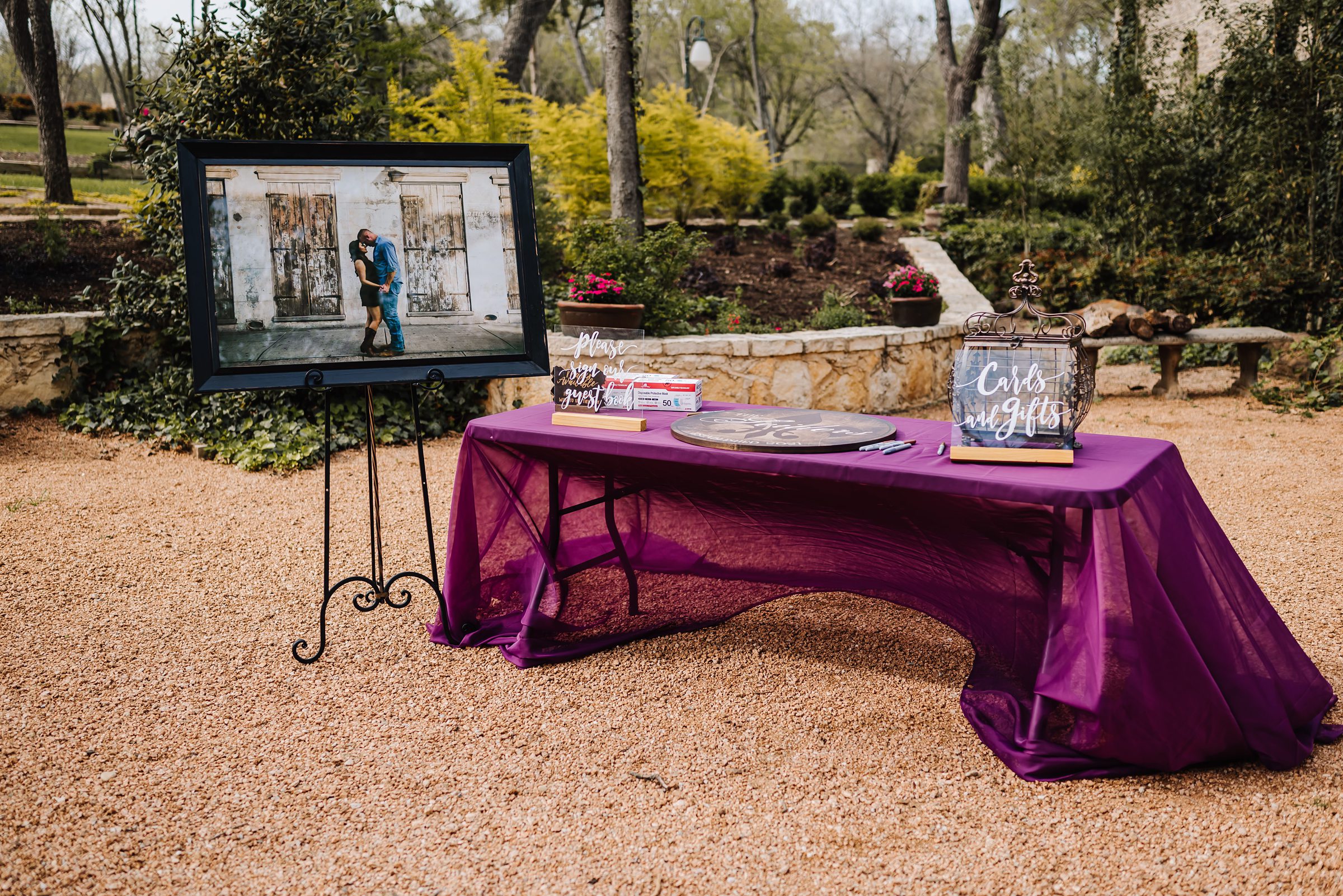 card and gift table for Nola themed wedding