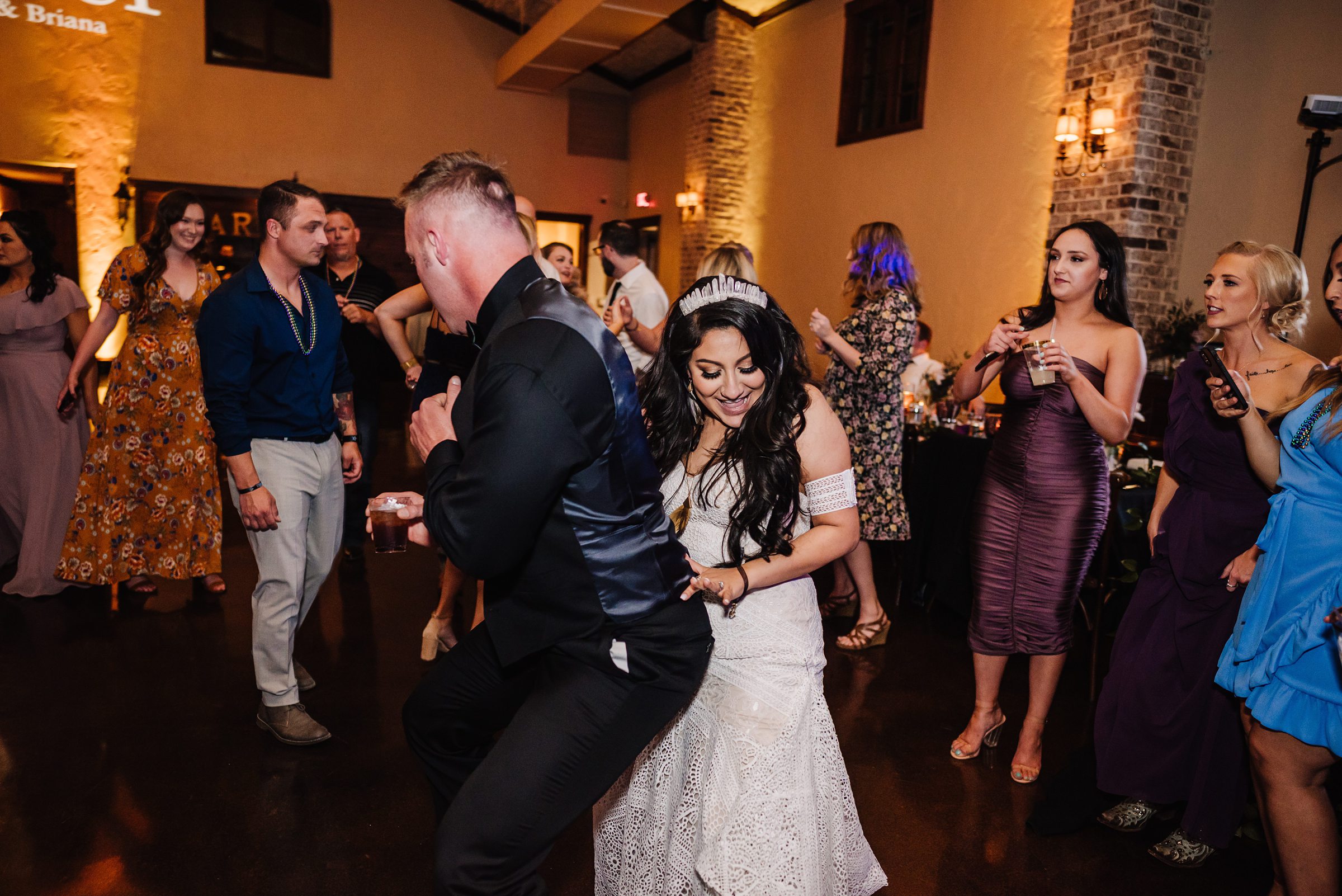 bride and groom dancing at hidden waters wedding and event venue