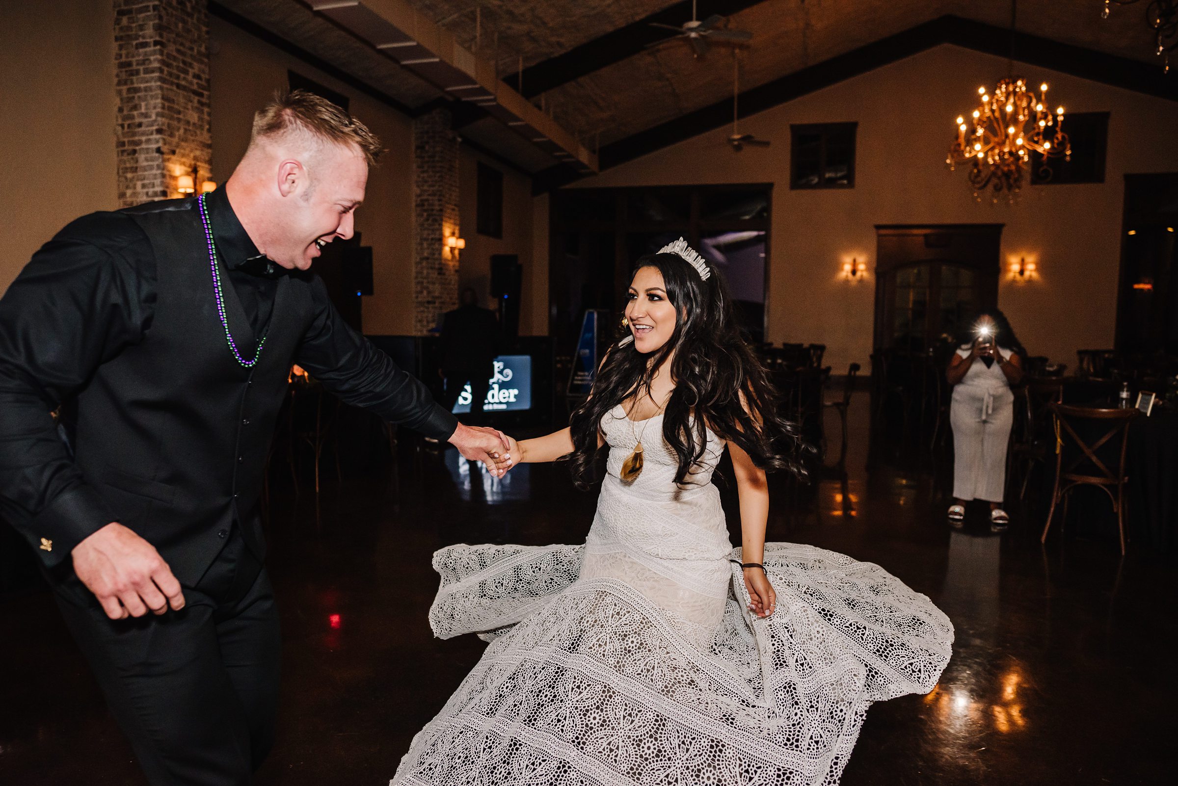 bride and groom sharing private last dance
