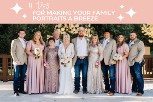family portrait from wedding day