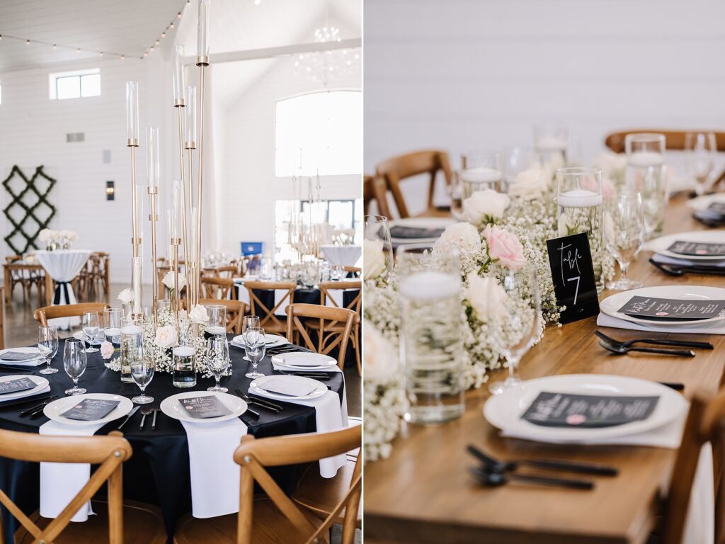 modern wedding table scape at the gardenia venue