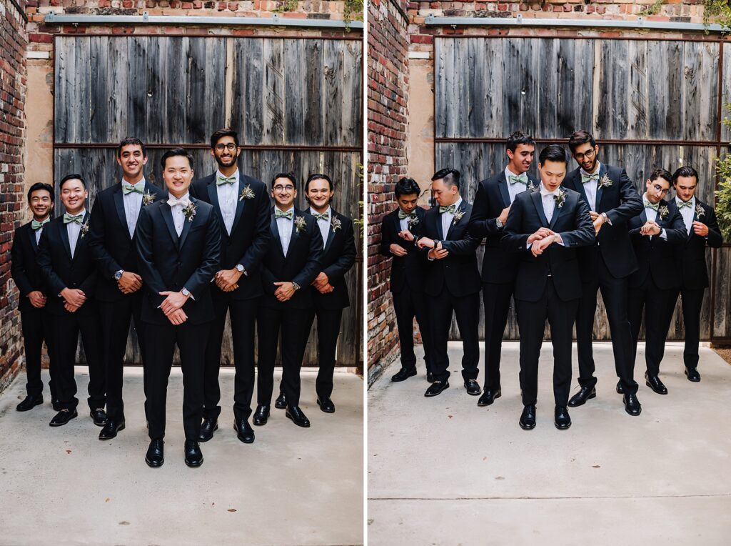 groomsmen portraits at the 4 eleven